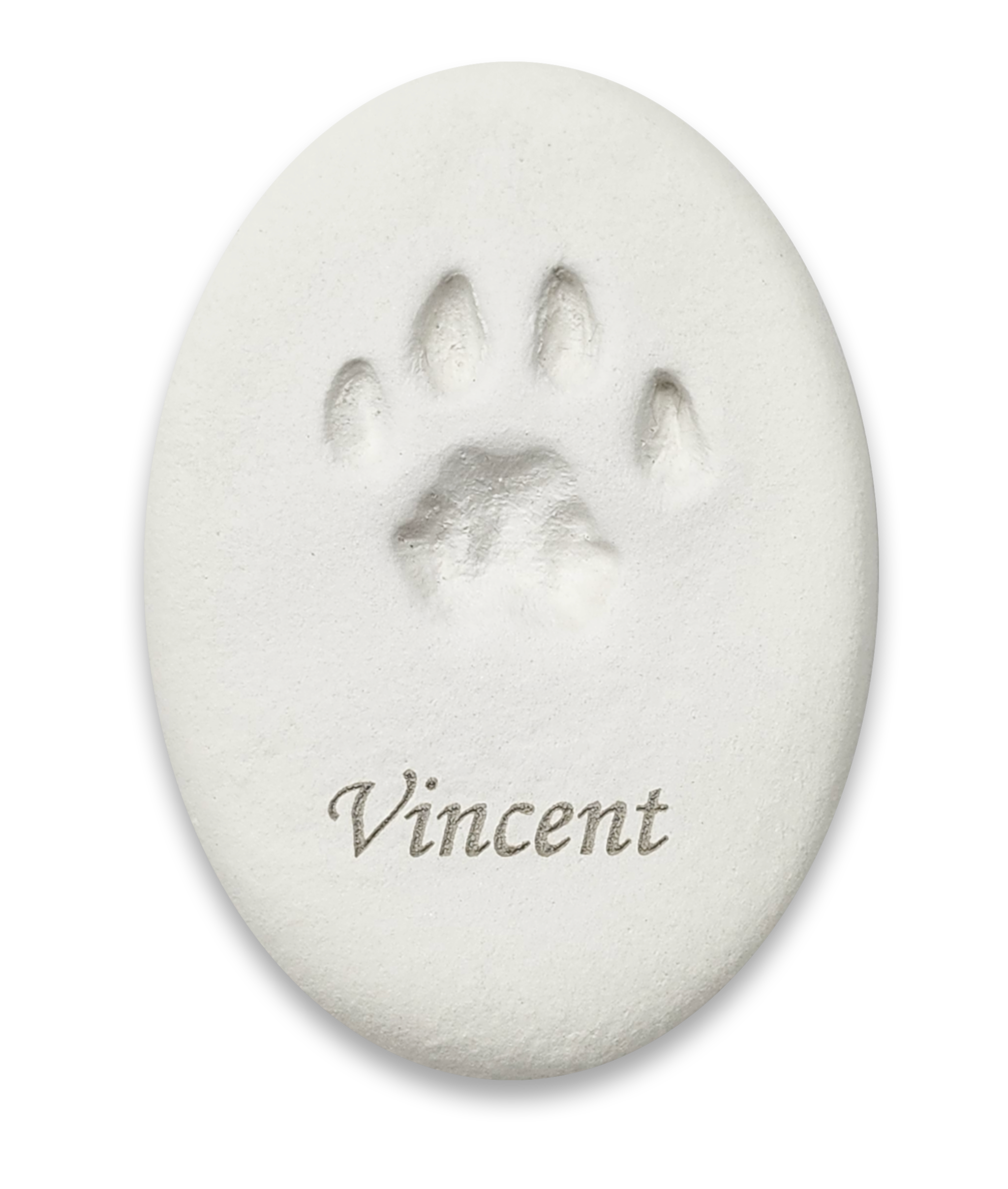 Memorial Clay Paw Print - White-image
